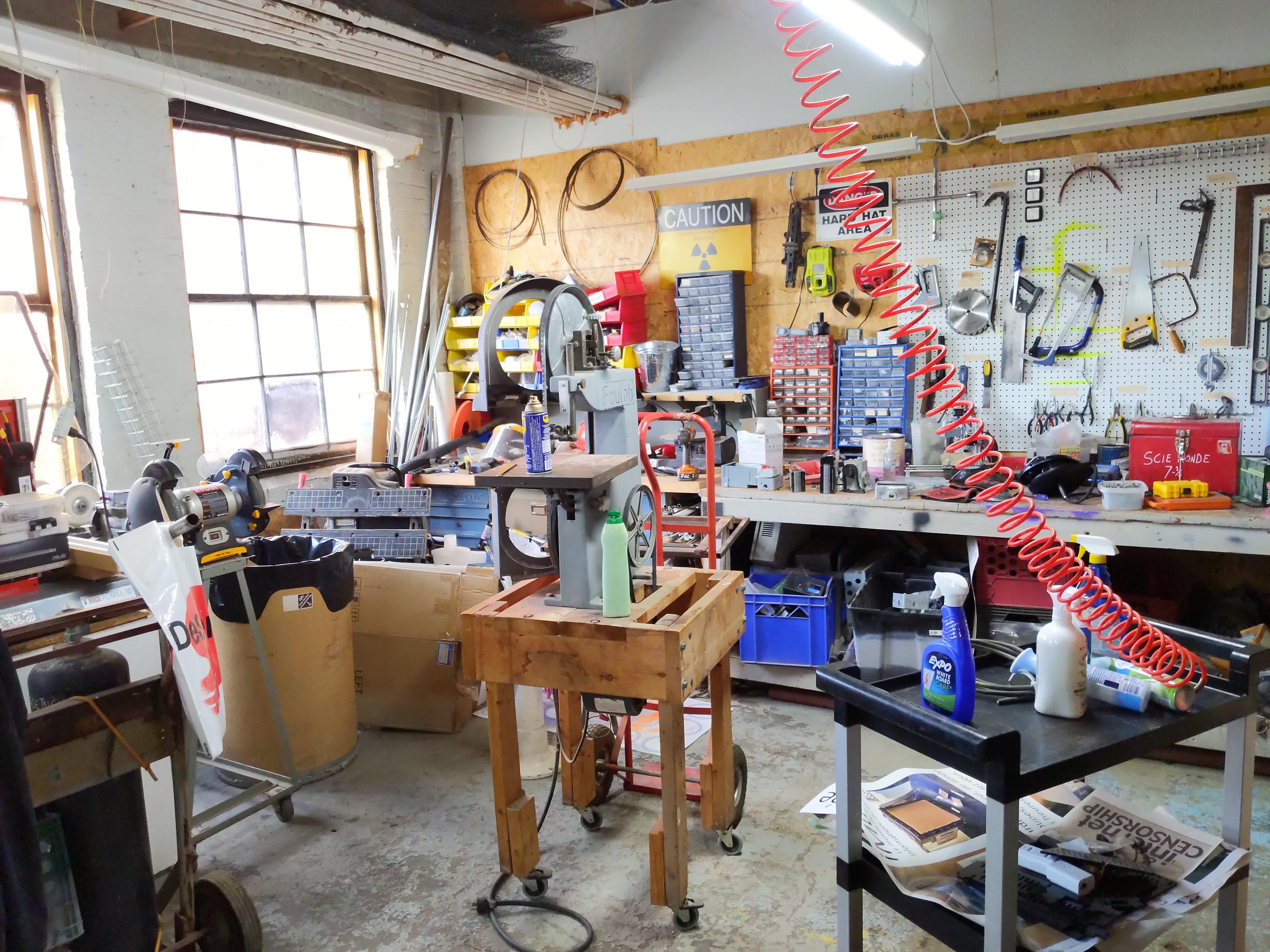 A picture of the woodworking workshop